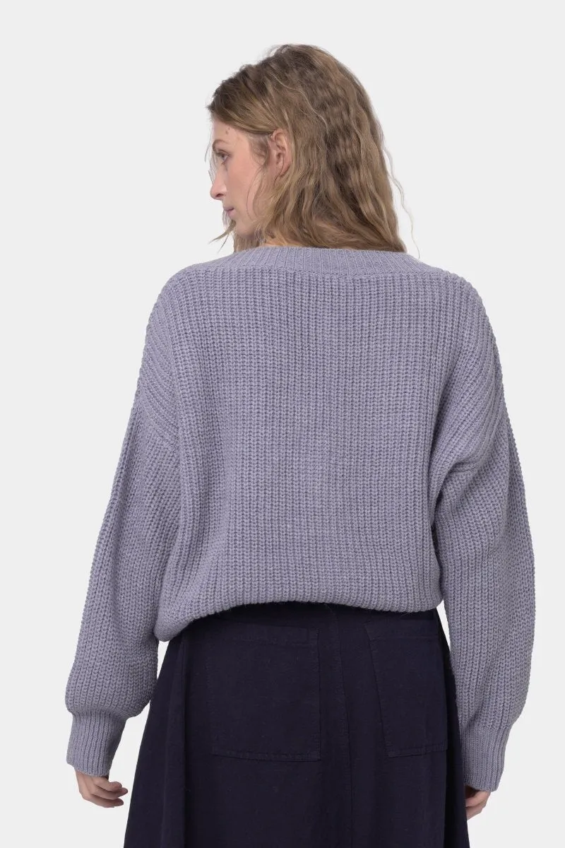 V Neck Knitted Sweater