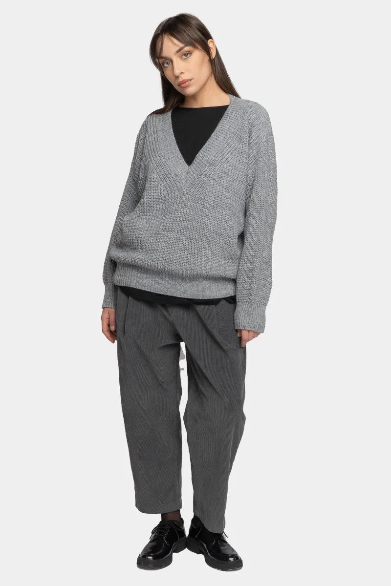 V Neck Knitted Sweater