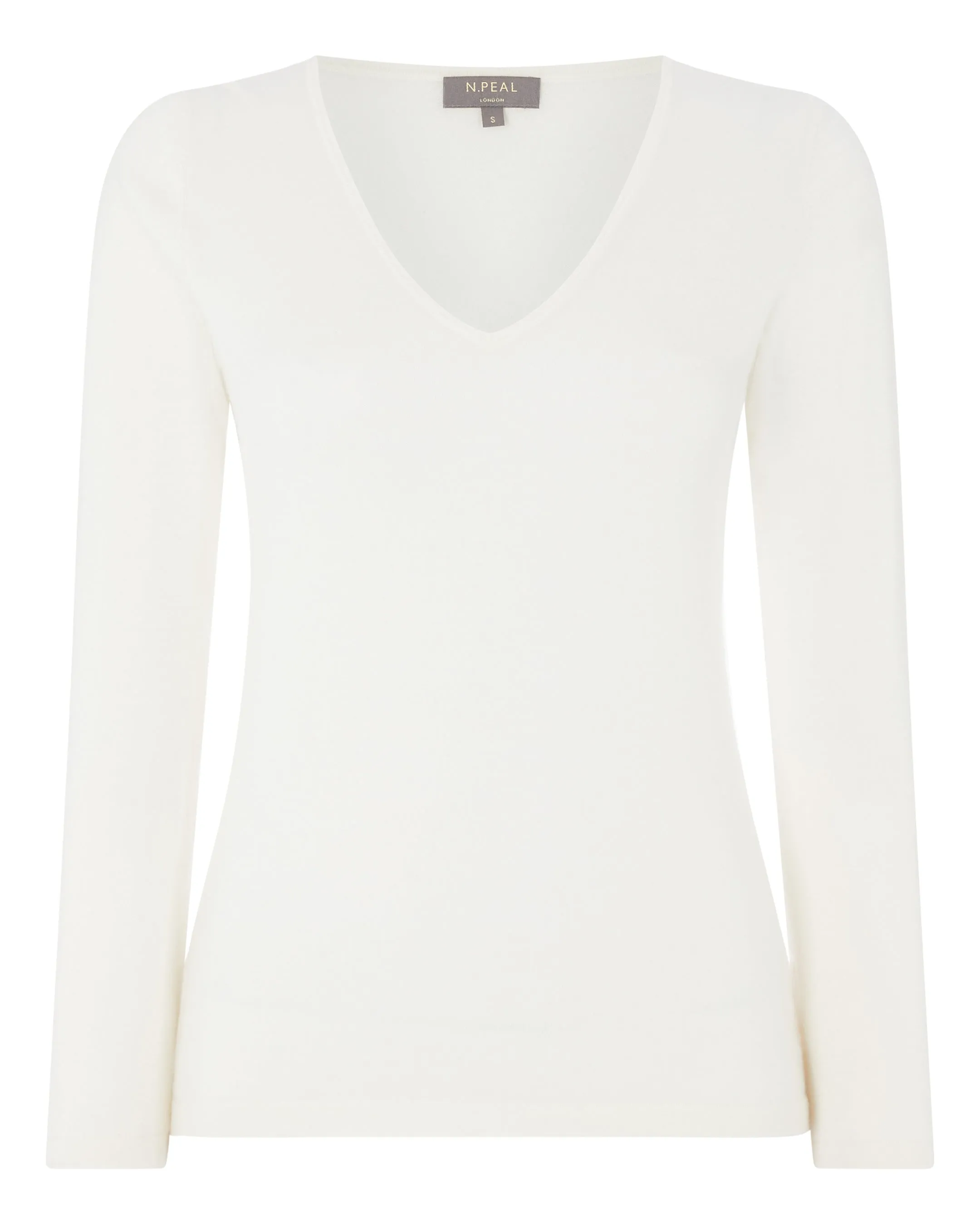 Women's Imogen Superfine Cashmere V Neck Sweater New Ivory White