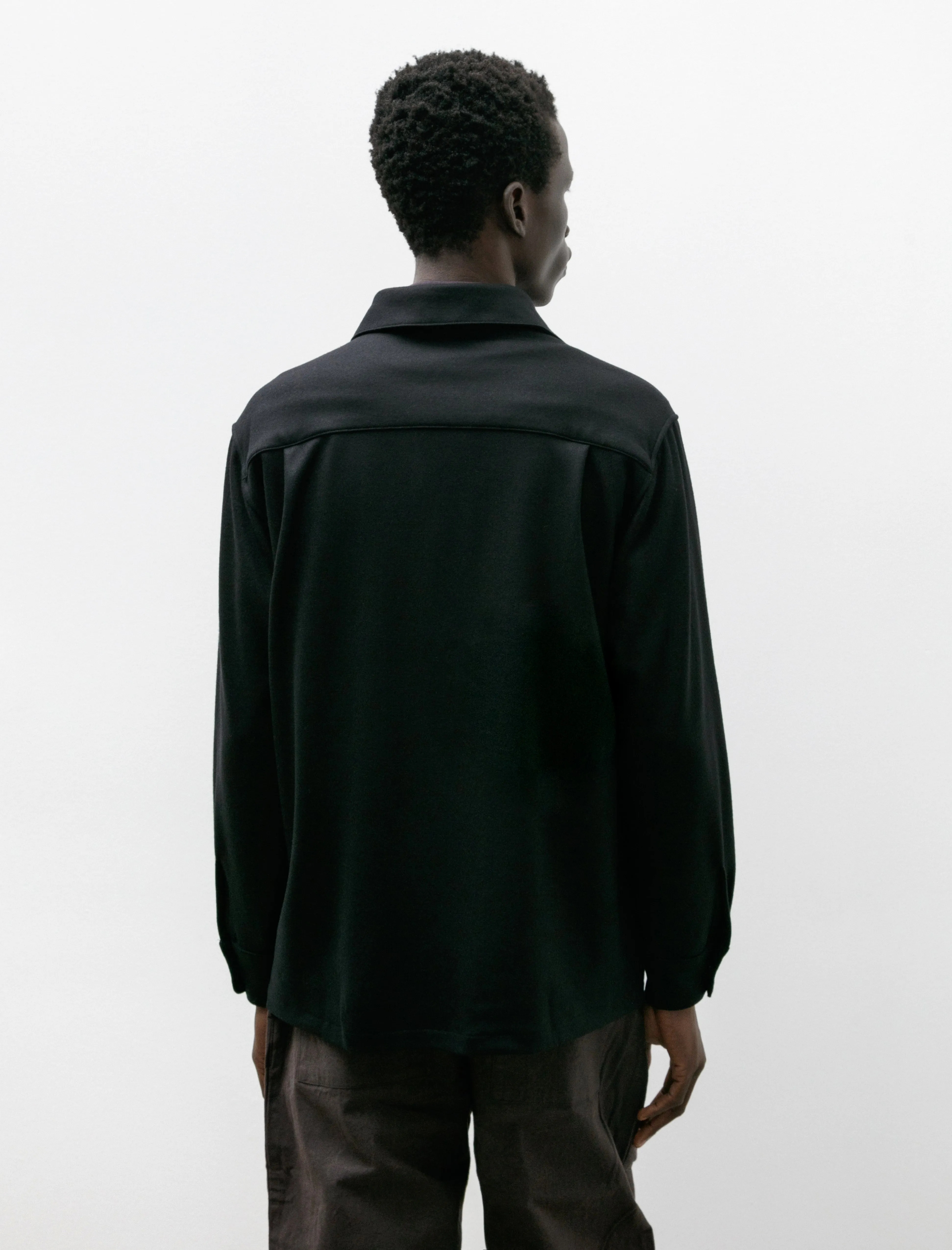 Wool Over Shirt Black
