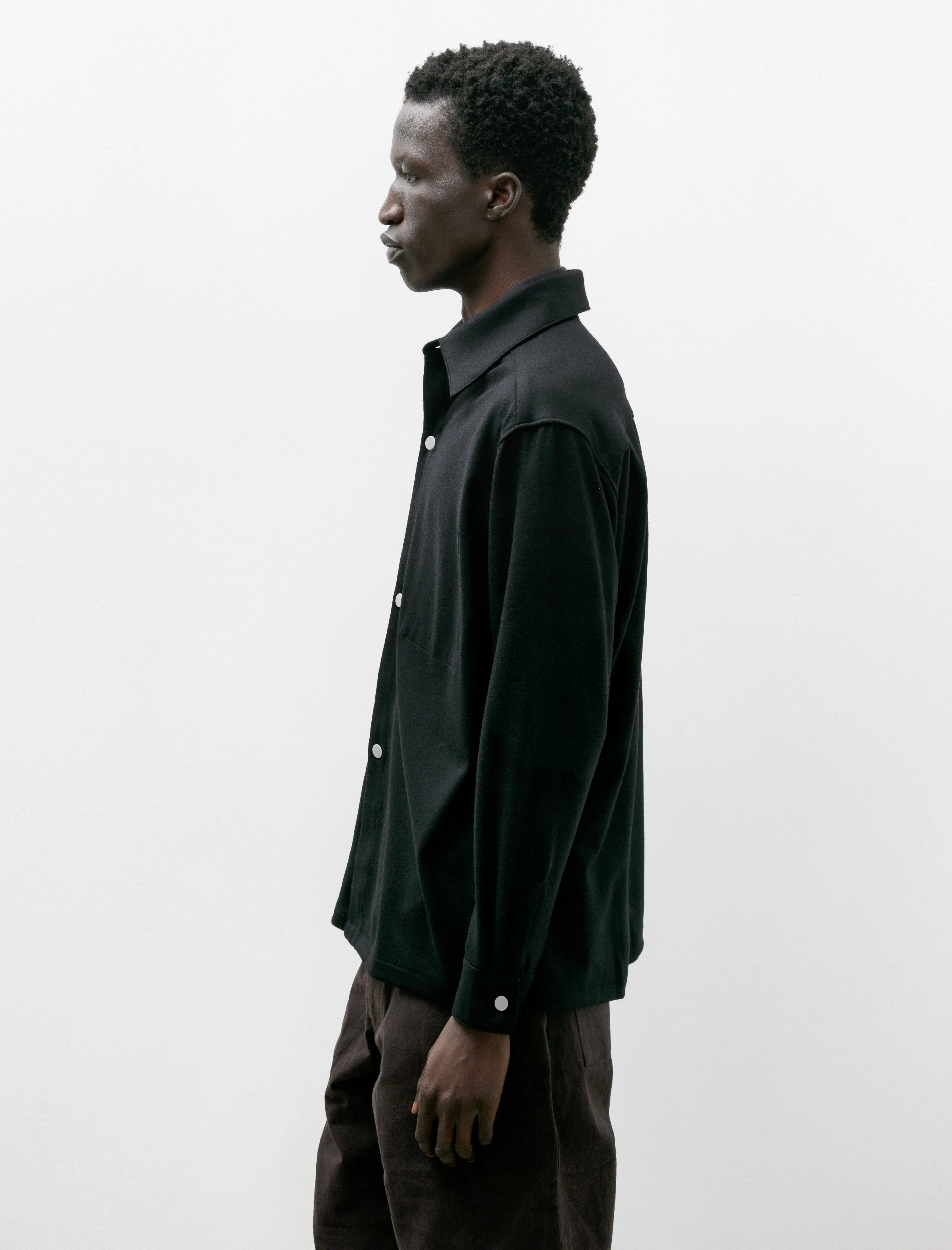 Wool Over Shirt Black